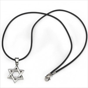 Mens-Stainless-Steel-Star-of-David-Necklace-Pendant-Magen-David-all