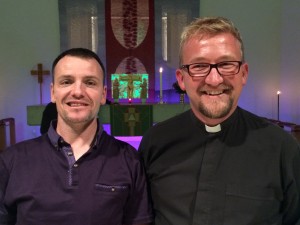 Darren Howie och Mark Rodel gästade Skövde och S:ta Helena kyrka