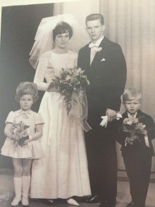 brudpar första, Tage Burstedt och Carin Fredriksson påskafton 1965