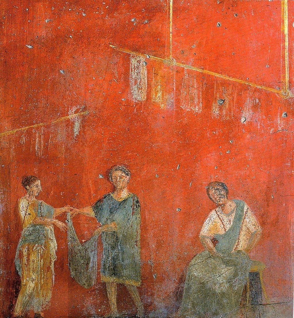 Liv tillsammans. Från en målning på ett tvätteri i det gamla Pompeji.