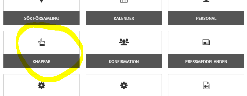 Bild på knappfunktionen i administrationen.