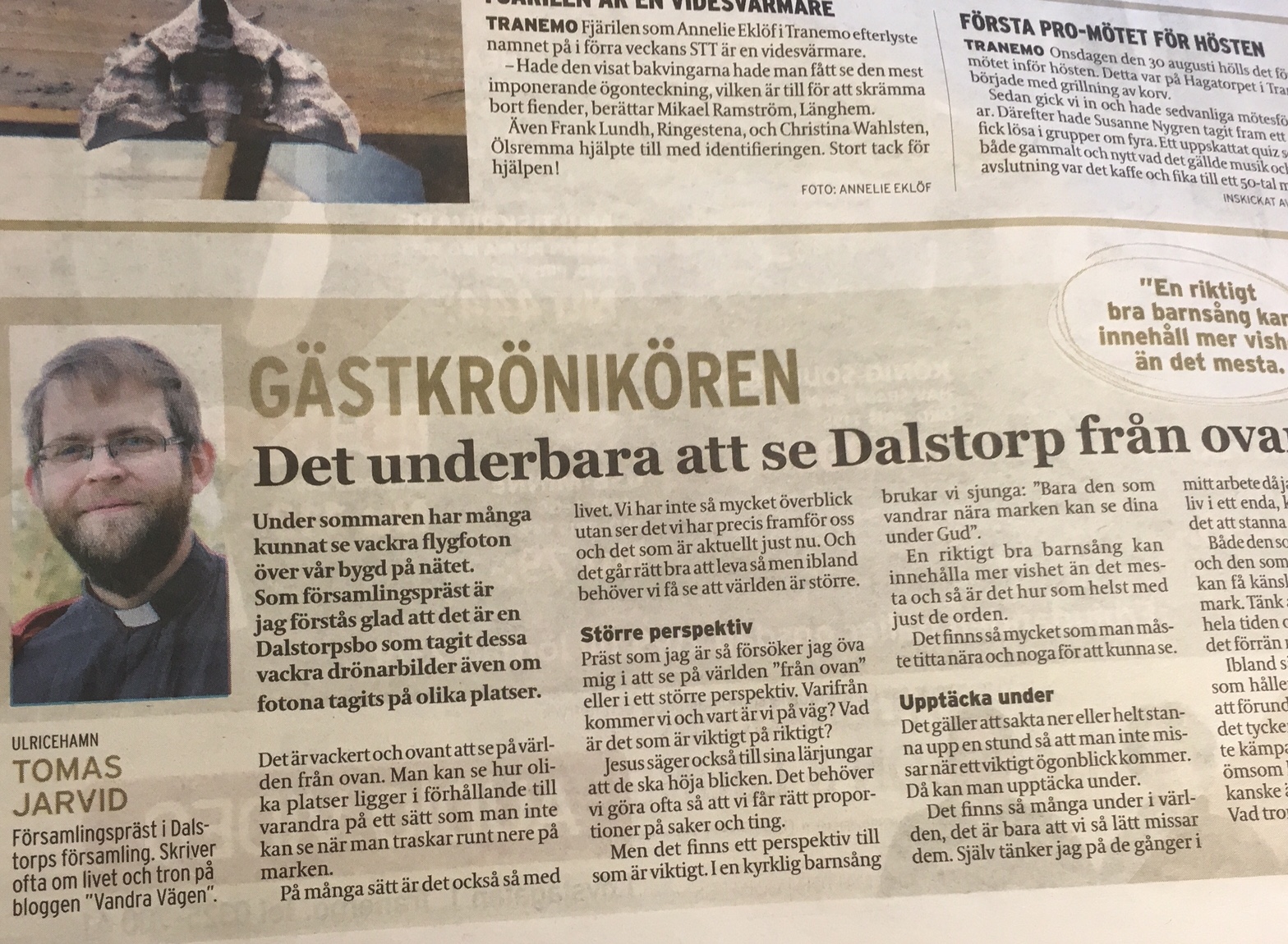 Det underbara i att se Dalstorp från ovan