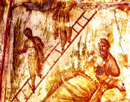 En stege i Dalstorps kyrka och himlens närvaro