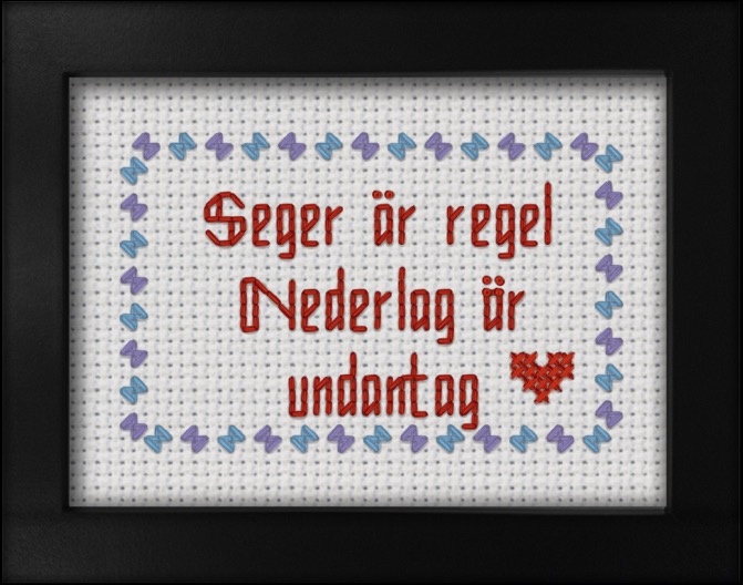 Seger är regel, nederlag är undantag